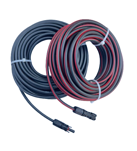 Kenbrook Solar 10 sq mm DC Wire 20 Meter, XPLE UV Protected Double PVC Tin Plated Copper Cable with 60AMP MC4 Connector (10m Red + 10m Black) With MC4