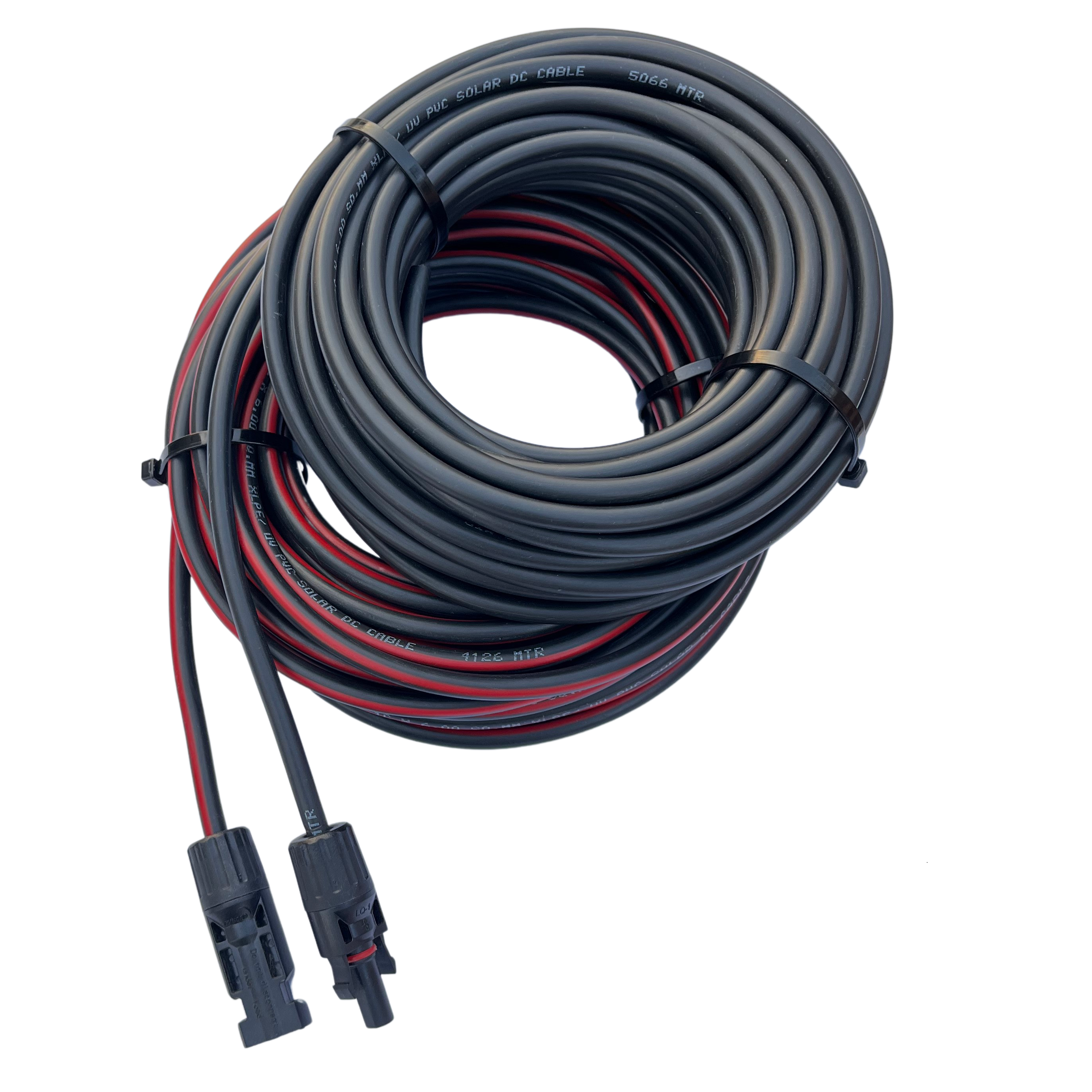 Kenbrook Solar 4 sq. mm 20 Meter DC Wire (10M Red + 10M Black, with MC4)