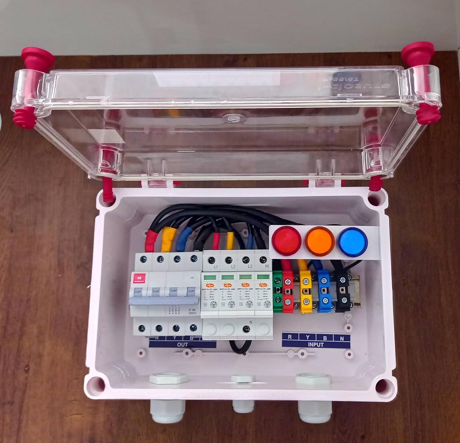 ACDB Three Phase Elmex Havells MCB 32A with IND