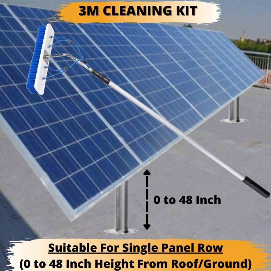 3M Solar panel cleaning kit working