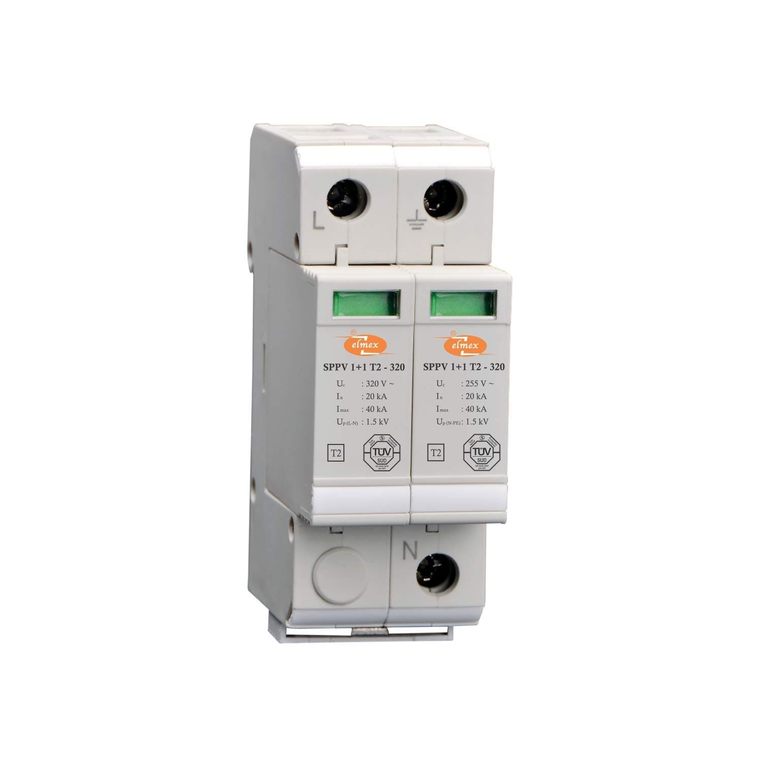 Elmex 320V AC SPD 1 Phase 2 Pole