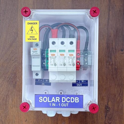 Kenbrook Solar DCDB 1 in 1 Out Inbuilt Elmex DC Fuse 20A, Elmex SPD 1000V (1 Series/String x up to 20 Panels Max.) (1-1 1000V)