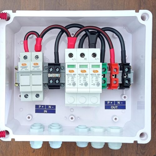 Kenbrook Solar AJB DCDB 2 in 1 Out 1000V Inbuilt 2 x 20A Elmex Fuses, 1000V Elmex SPD (2 Series/String x up to 20 Panels Max.)