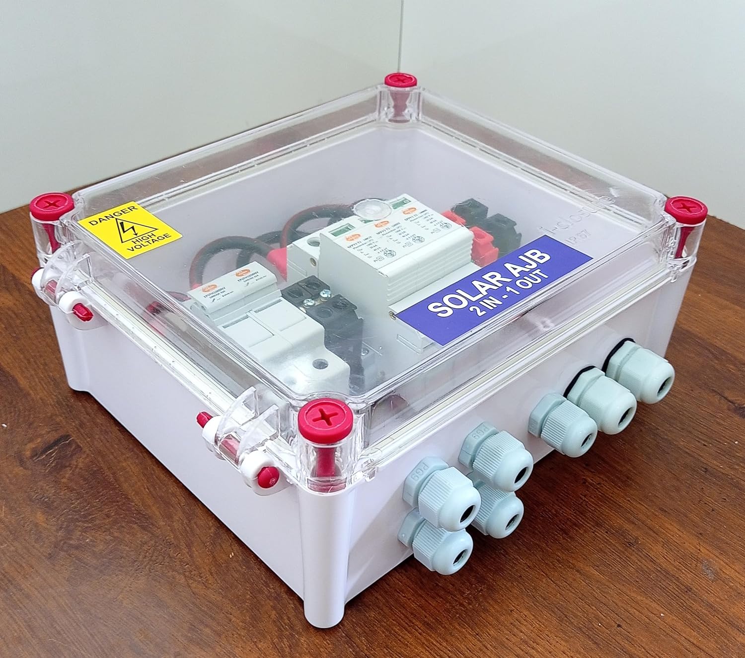 Kenbrook Solar AJB DCDB 2 in 1 Out 1000V Inbuilt 2 x 20A Elmex Fuses, 1000V Elmex SPD (2 Series/String x up to 20 Panels Max.) - Image 3