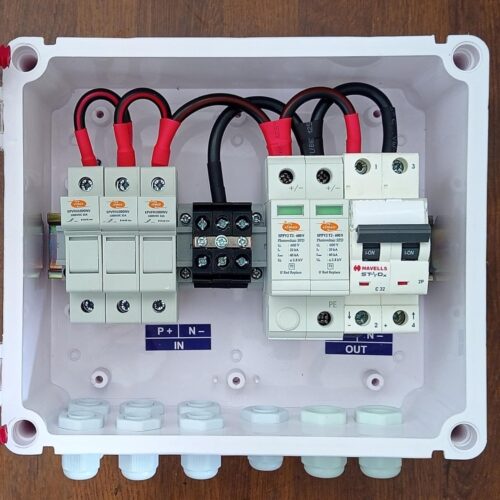 Kenbrook Solar AJB DCDB 3 in 1 Out 600V Inbuilt 3 x 20A Fuses, 600V SPD and MCB (3 Series/String x up to 12 Panels Max.) (with MCB, 3IN1 600V)