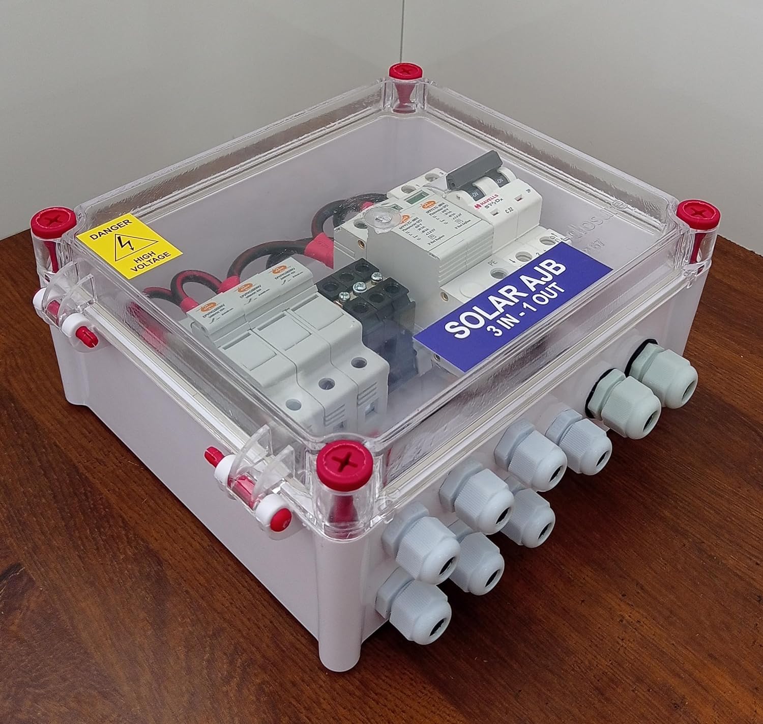 Kenbrook Solar AJB DCDB 3 in 1 Out 600V Inbuilt 3 x 20A Fuses, 600V SPD and MCB (3 Series/String x up to 12 Panels Max.) (with MCB, 3IN1 600V) - Image 5