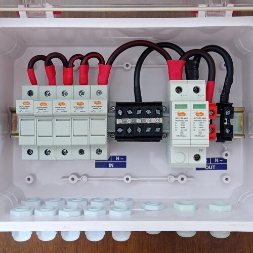 Kenbrook Solar AJB DCDB 5 in 1 out 600V Inbuilt 5 x 20A Fuses, 600V SPD (5 Series/String x up to 12 Panels Max.) (Standard, 5IN1 600V)