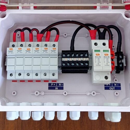 Kenbrook Solar AJB DCDB 6 in 1 Out 600V Inbuilt 6 x 20A Fuses, 600V SPD (6 Series/String x up to 12 Panels Max.) (Standard, 6IN1 600V)
