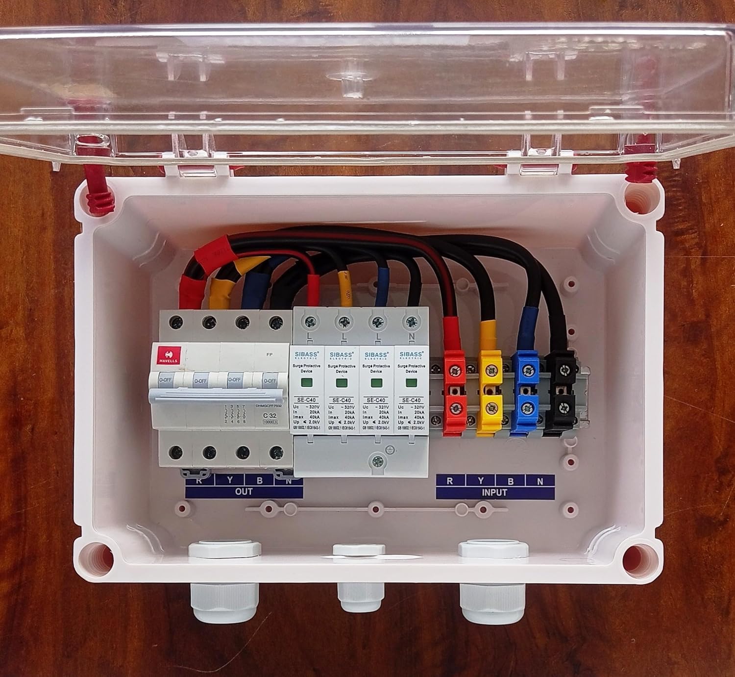 ACDB Three Phase 32A Havells Sibass
