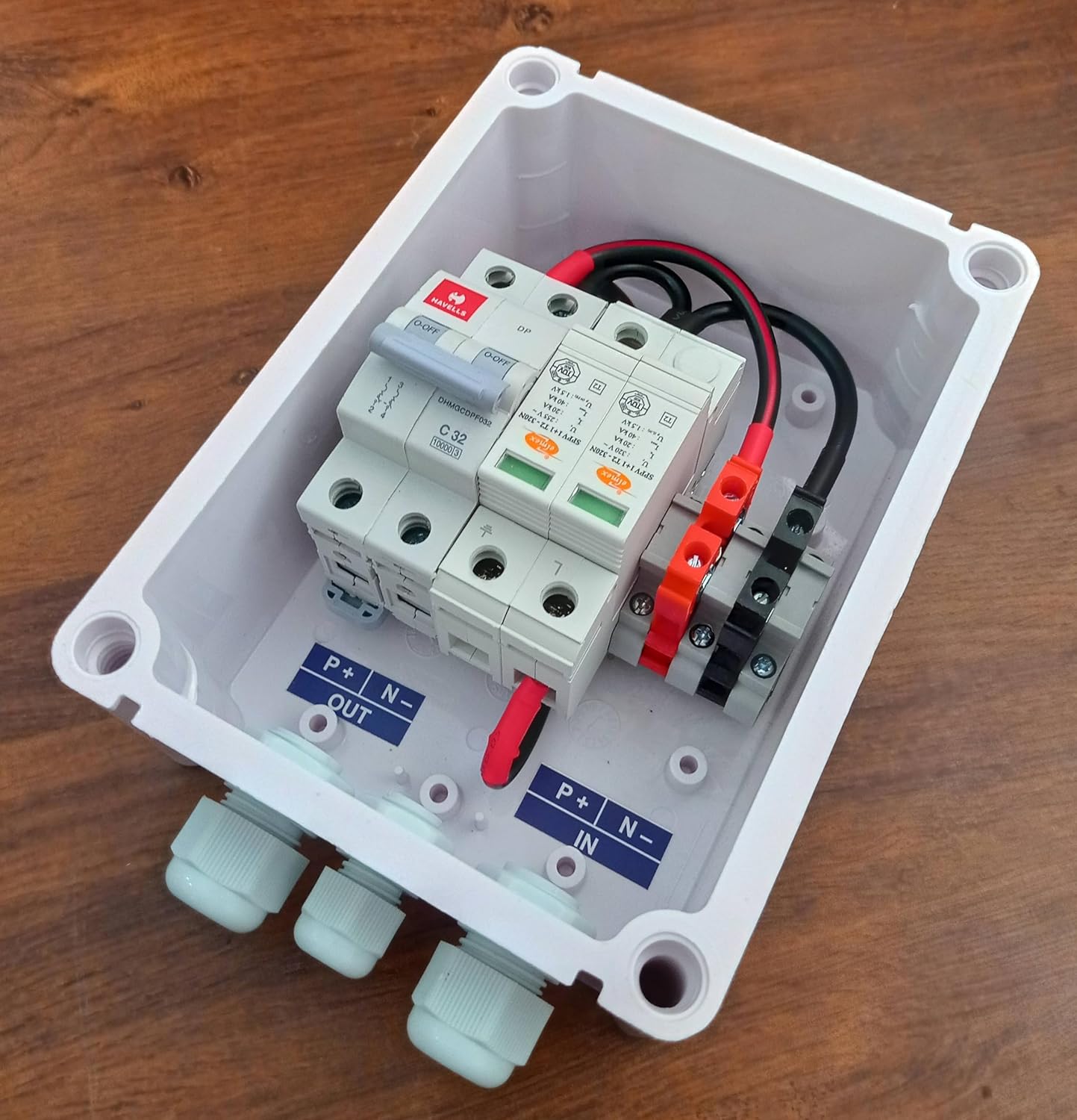 ACDB Single phase elmex havells MCB 32A