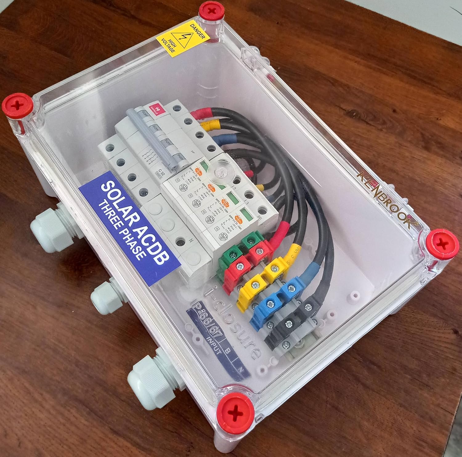 ACDB Three phase Elmex Havells MCB 32A