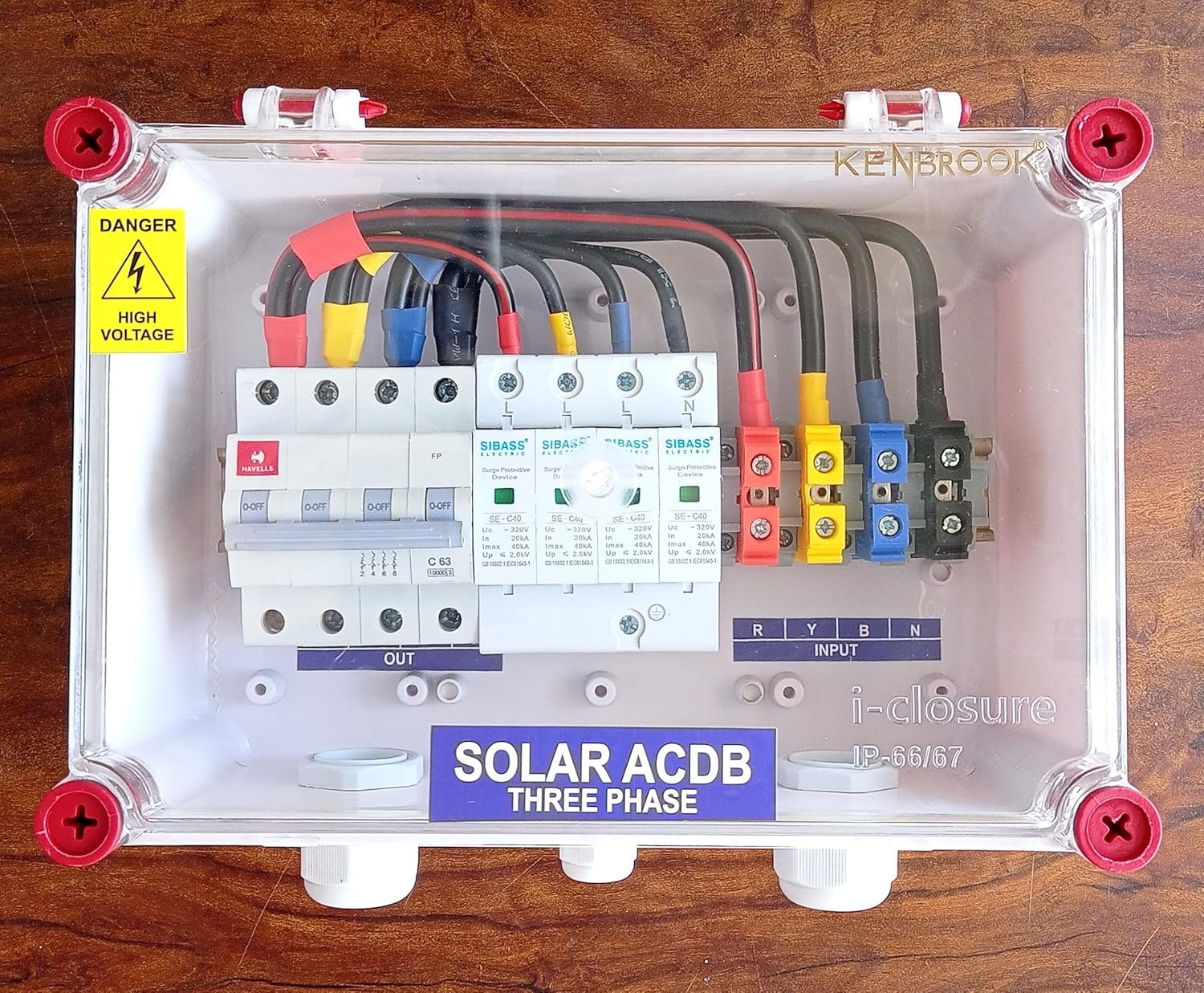 ACDB Three phase Havells sibass 63A