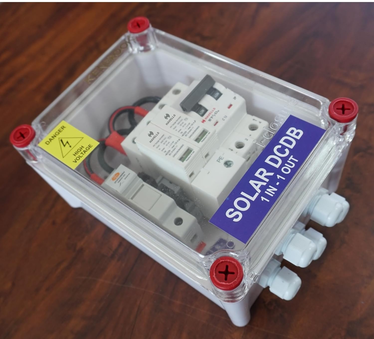 DCDB 1 in 1 out Elmex Havells mcb 600v