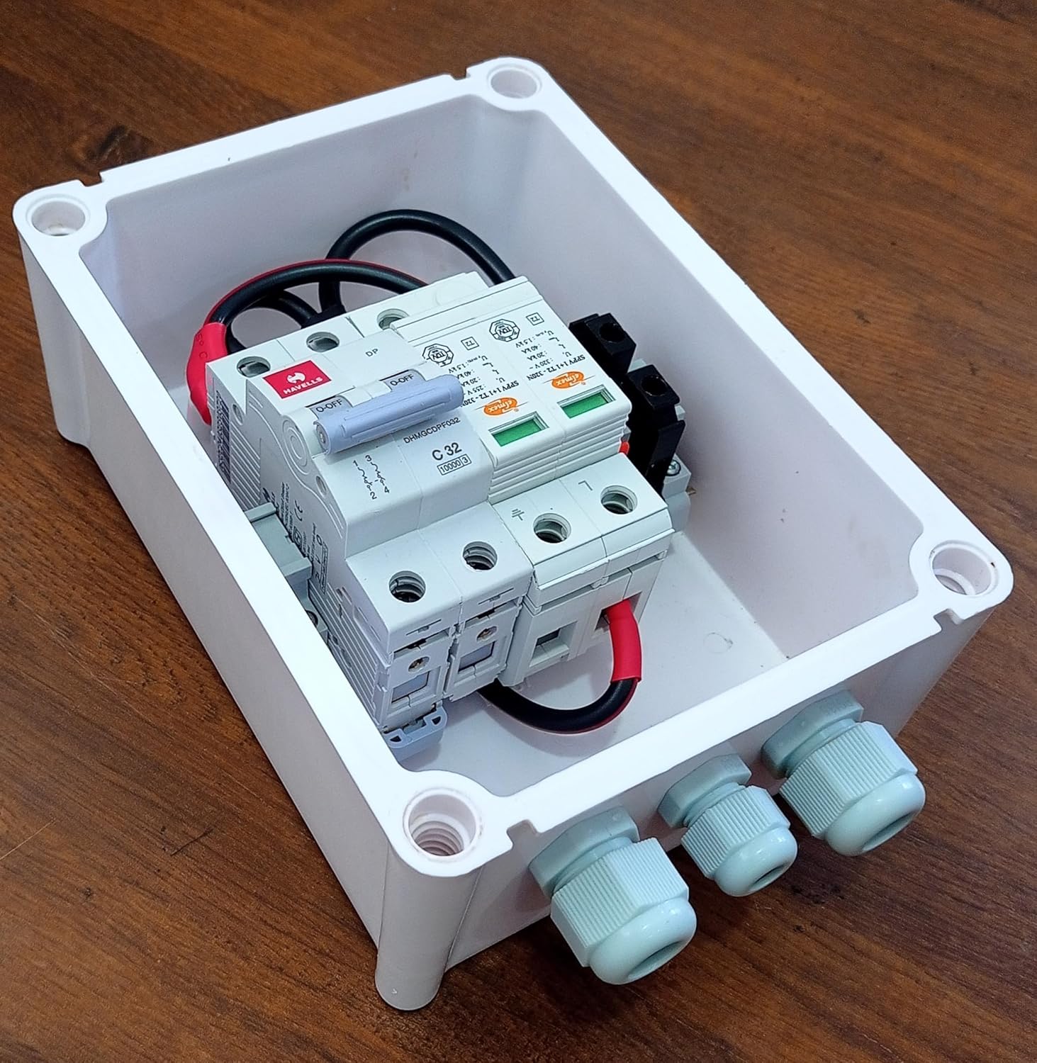 ACDB Single phase elmex havells MCB 32A