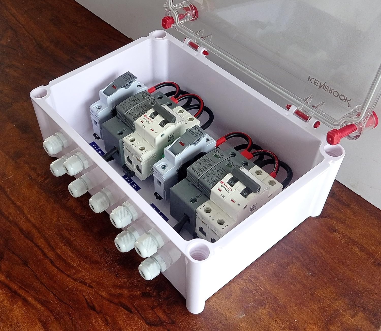 DCDB 2 in 2 out sibass havells mcb 600v