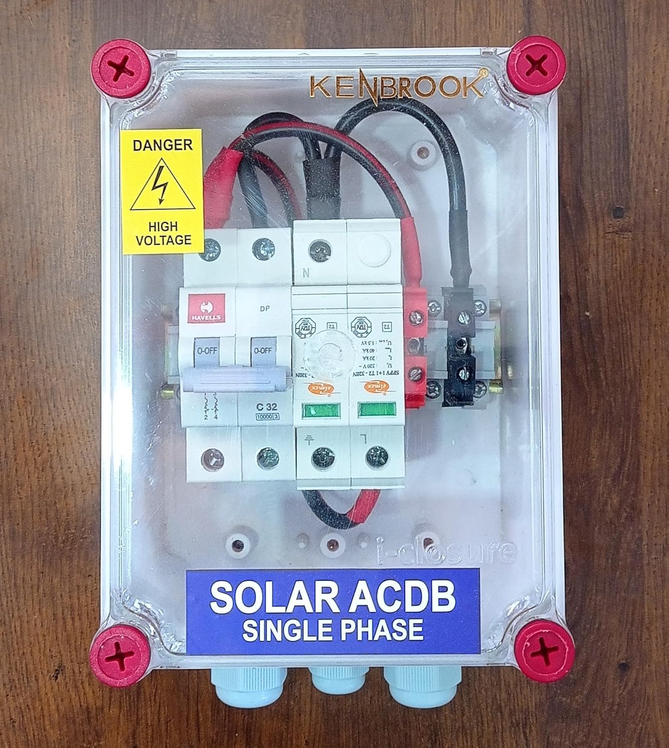 ACDB Single phase elmex havells MCB 32A