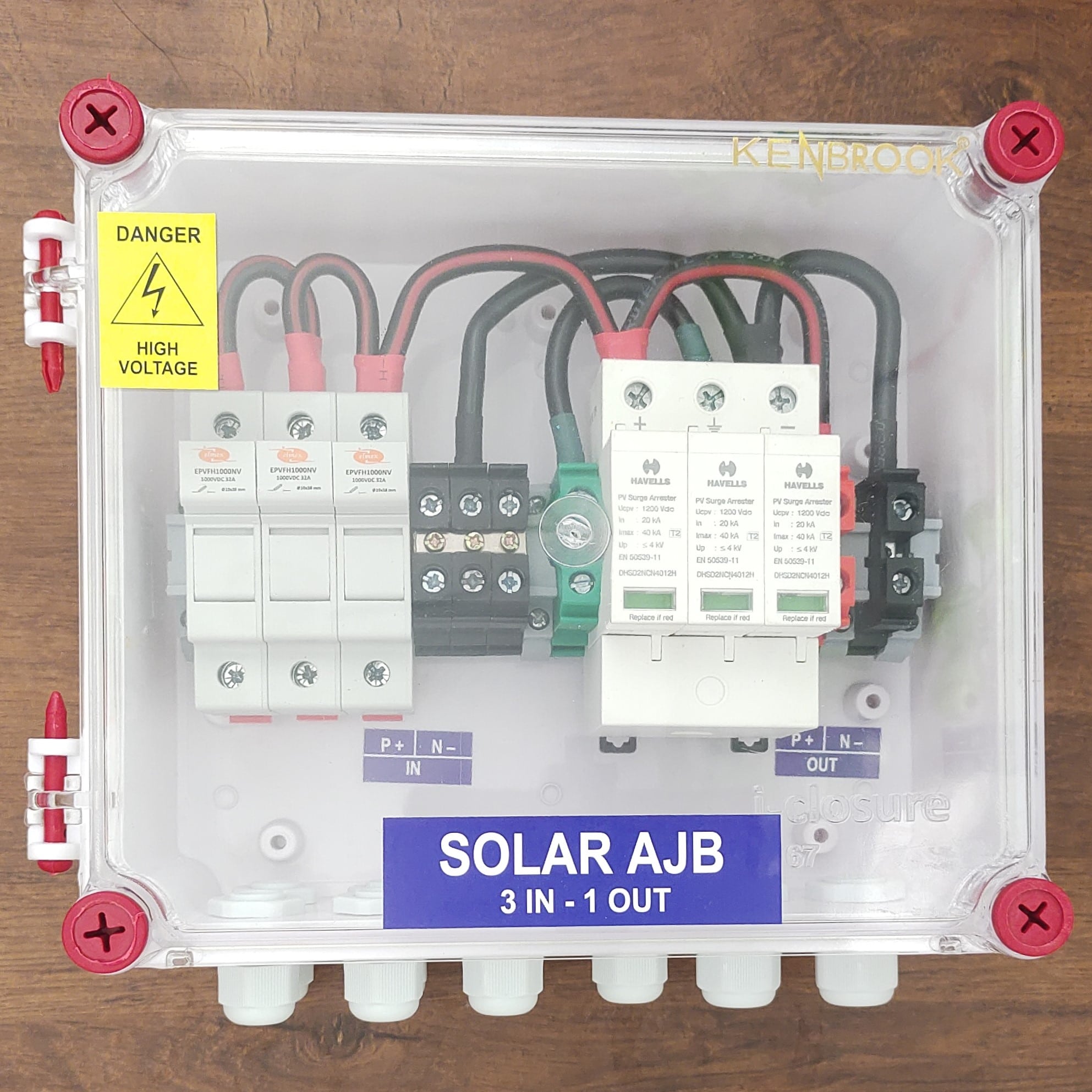 AJB DCDB 3 in 1 out 1000V Elmex Havells