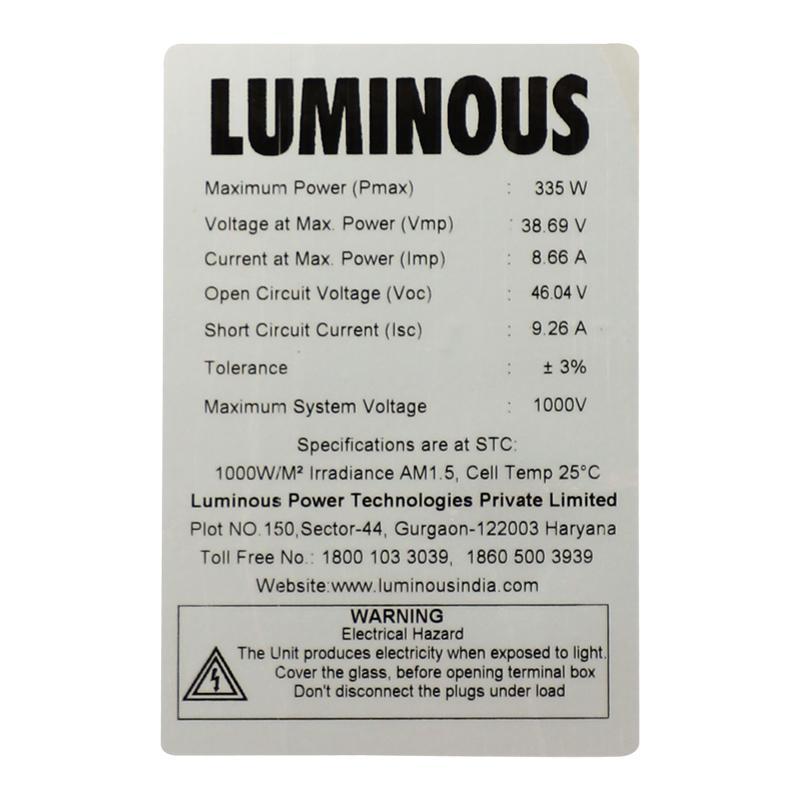 7.5kW Luminous Solar System : Complete Power Plant Price - Image 2